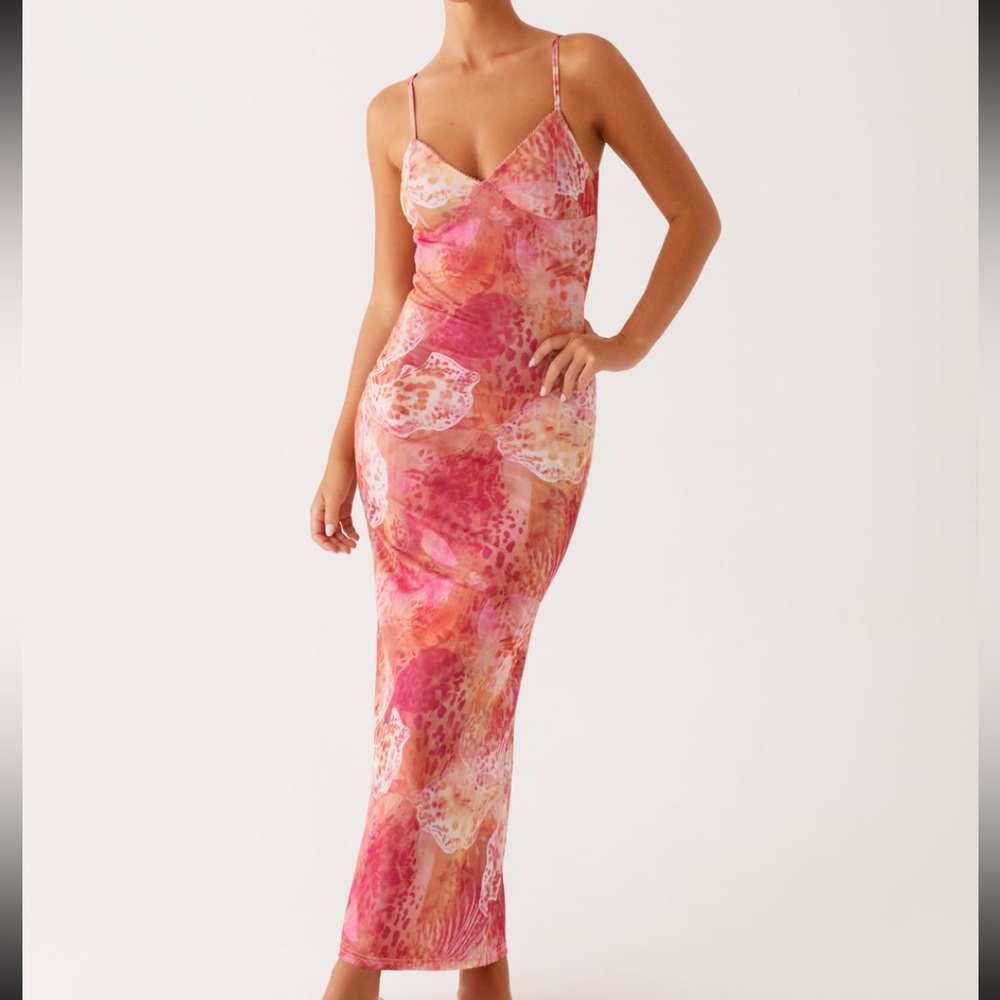 Kasey Midi Dress Flamingo Fling US 12